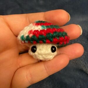 Crochet Christmas popping mushrooms yarn lot